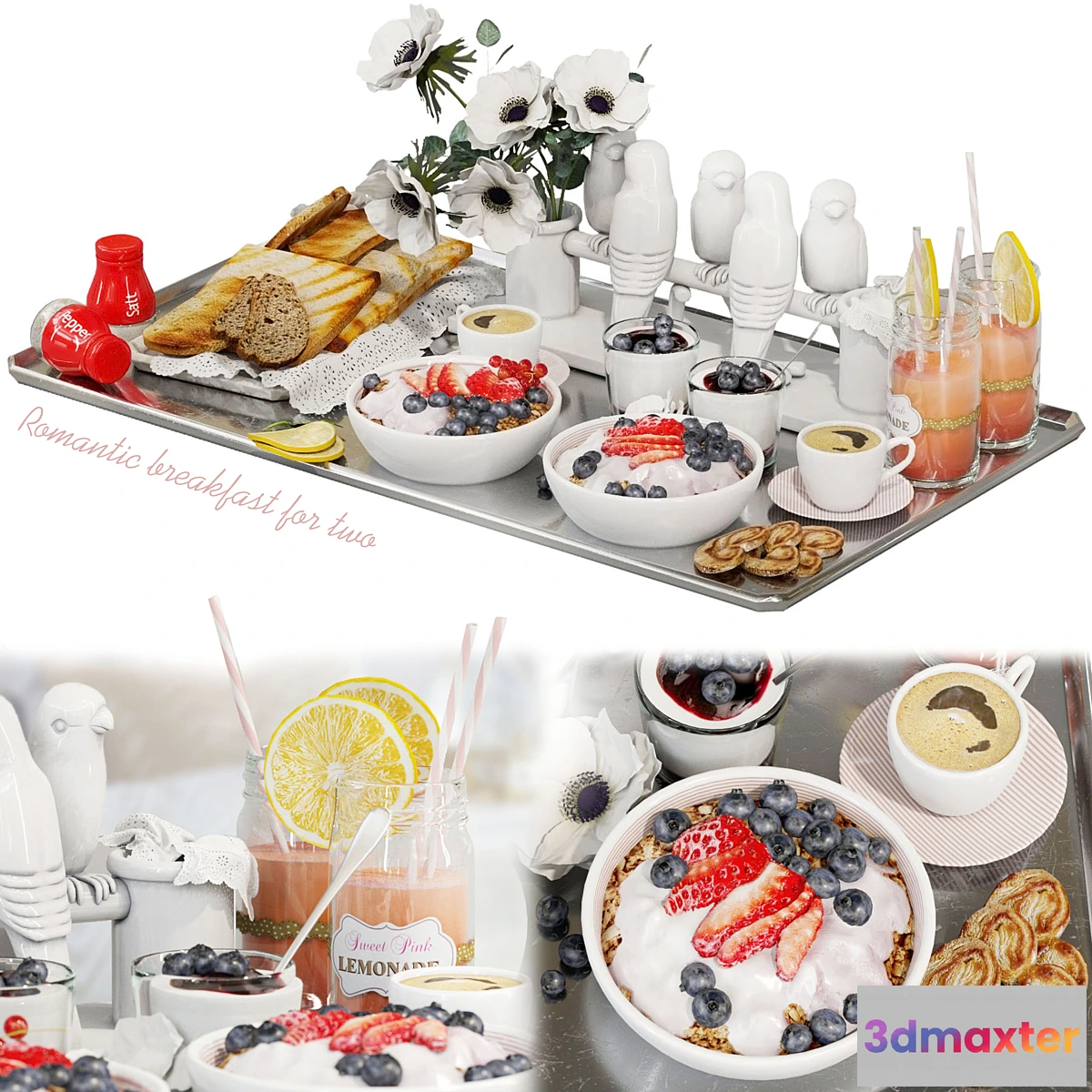 1463616 - Romantic breakfast for two 3D Max