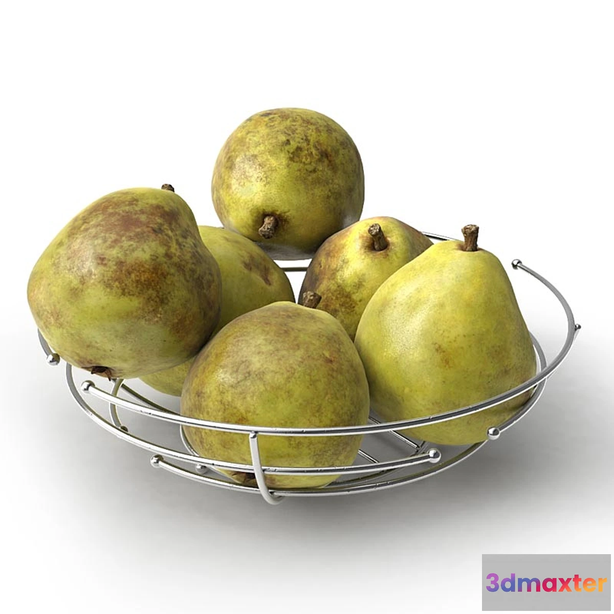 1466048 - Pears in metal vase 3D Max