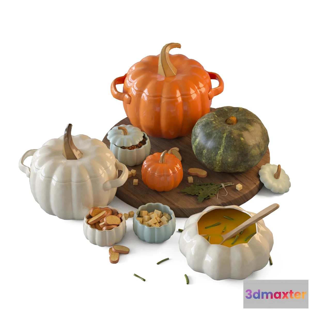 1471490 - Pumpkin set 3D Max