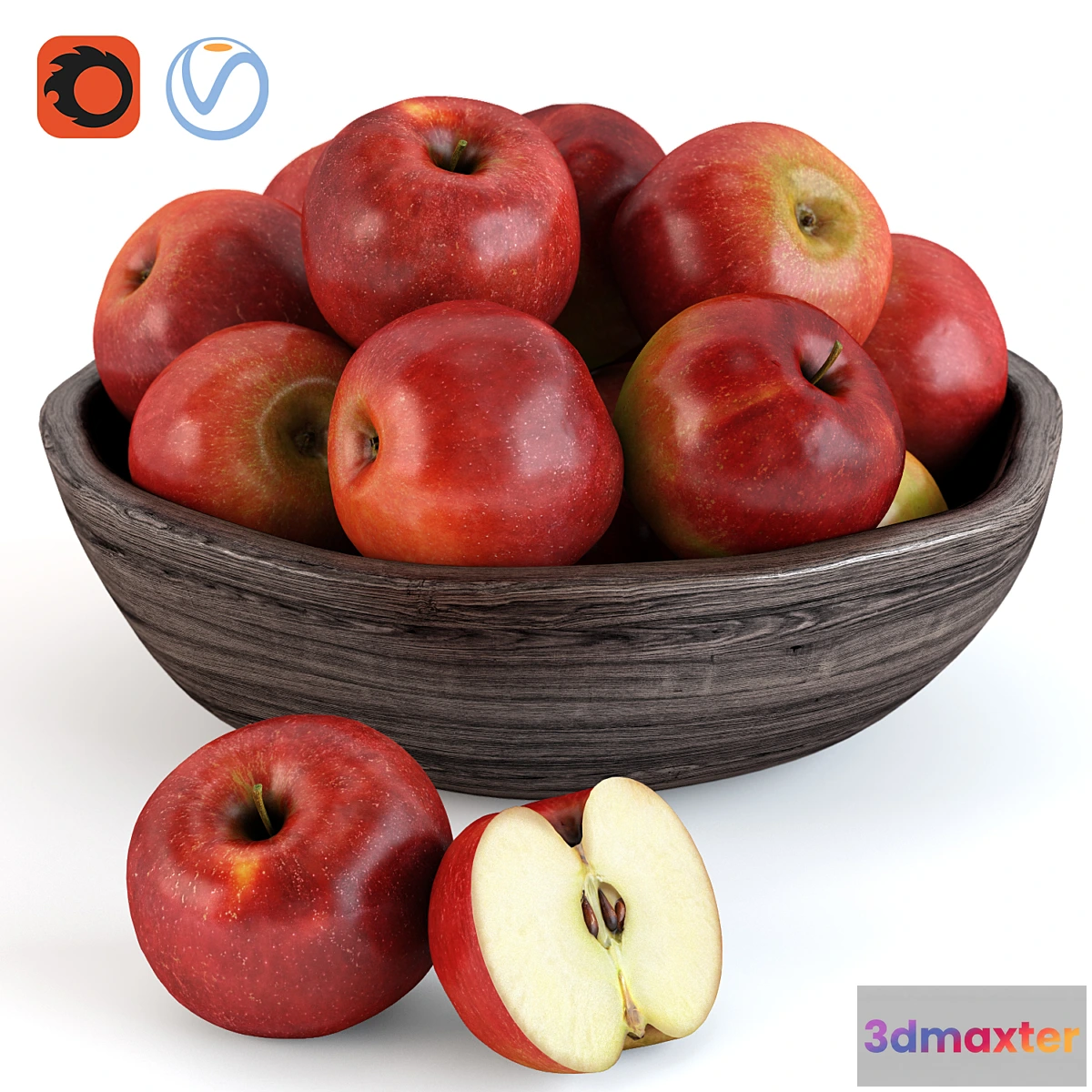 1472008 - Apples (set-1) 3D Max