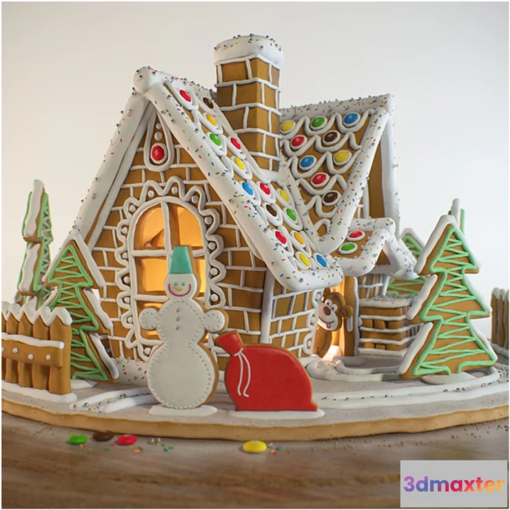 1476814 - Gingerbread house 3D Max