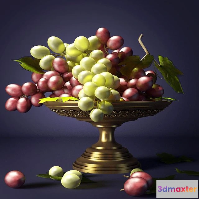 1547309 - Grapes in a vase 3D Max