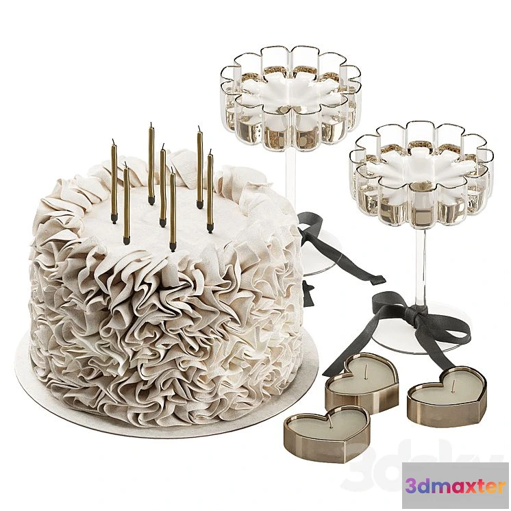1548941 - Decorative set with cake 011 KM 3D Max
