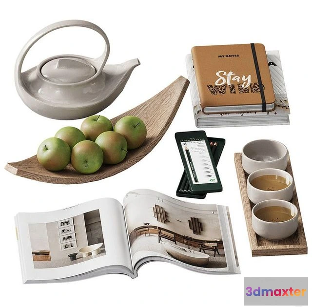 1558761 - Decorative set decor with apples 3D Max