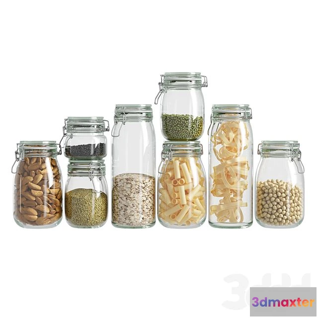 1559451 - glass jar set 3D Max