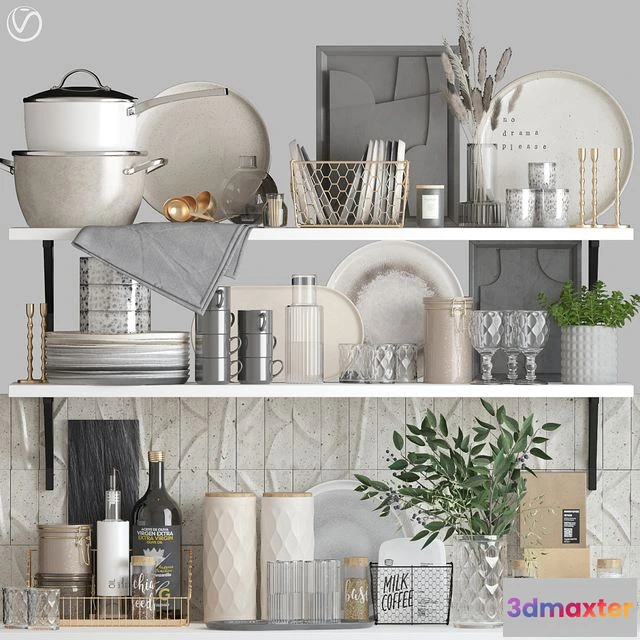 1560164 - Decorative set for the kitchen 16 3D Max