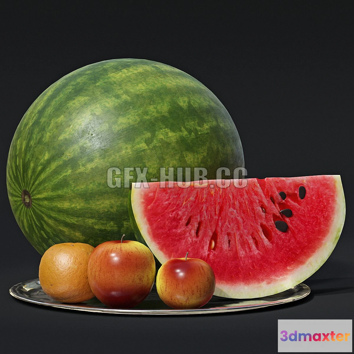 1561886 - Watermelon With Fruits 3D Max