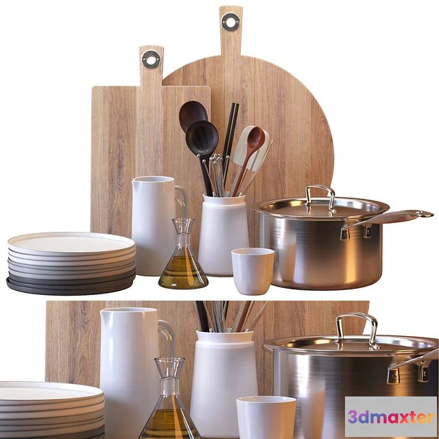 1562169 - Kitchen decor with oil 3D Max