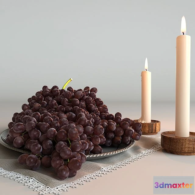 1565450 - Grapes black 3D Max