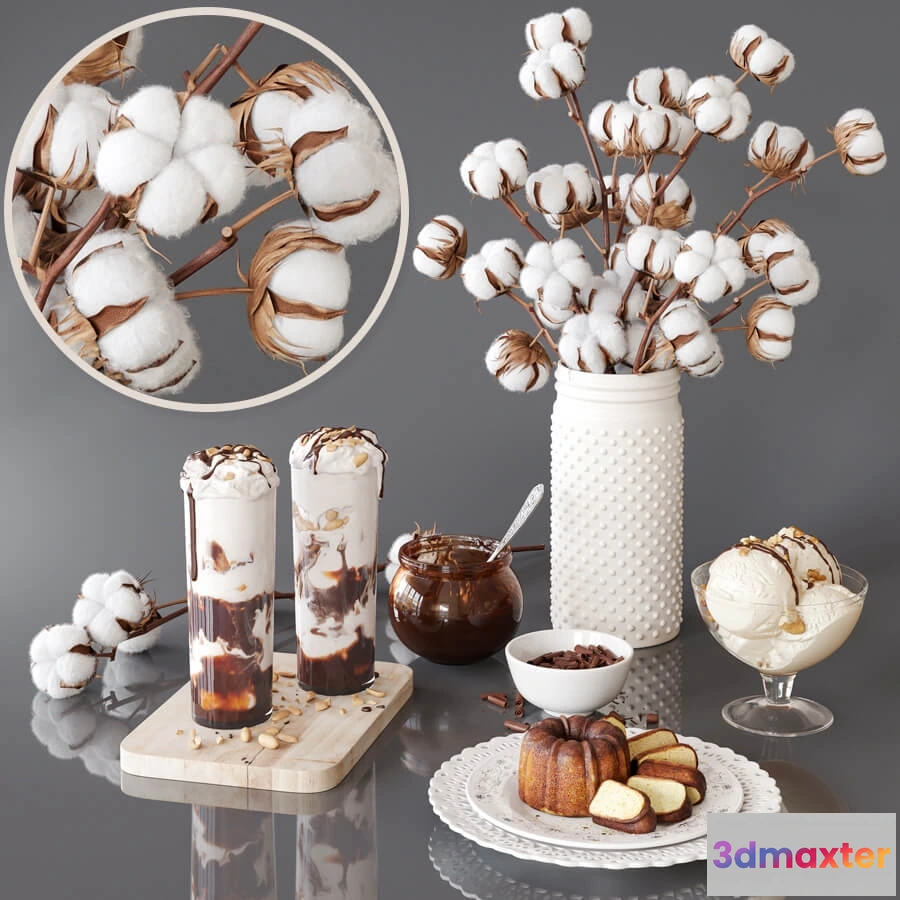 1645316 - kitchen - Decorative set 91 3D Max