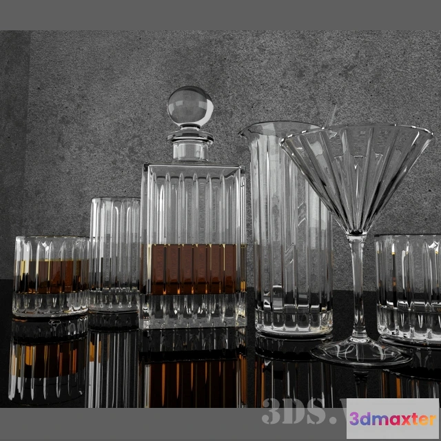 1645336 - kitchen - Boulevard Cut Crystal Barware Collection 3D Max