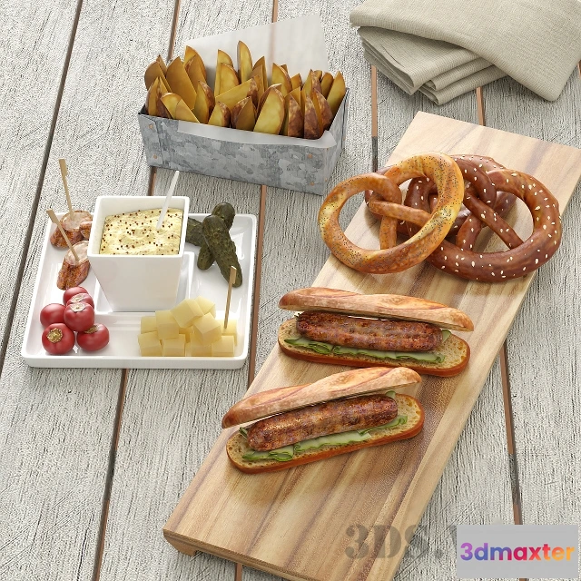 1645346 - kitchen - Set - food with bezels 3D Max