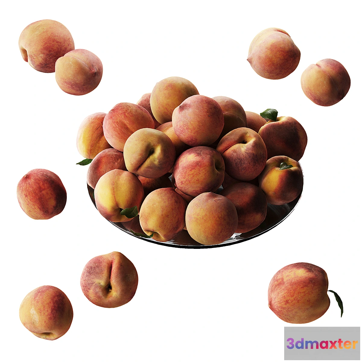 563747 - Peaches on a plate