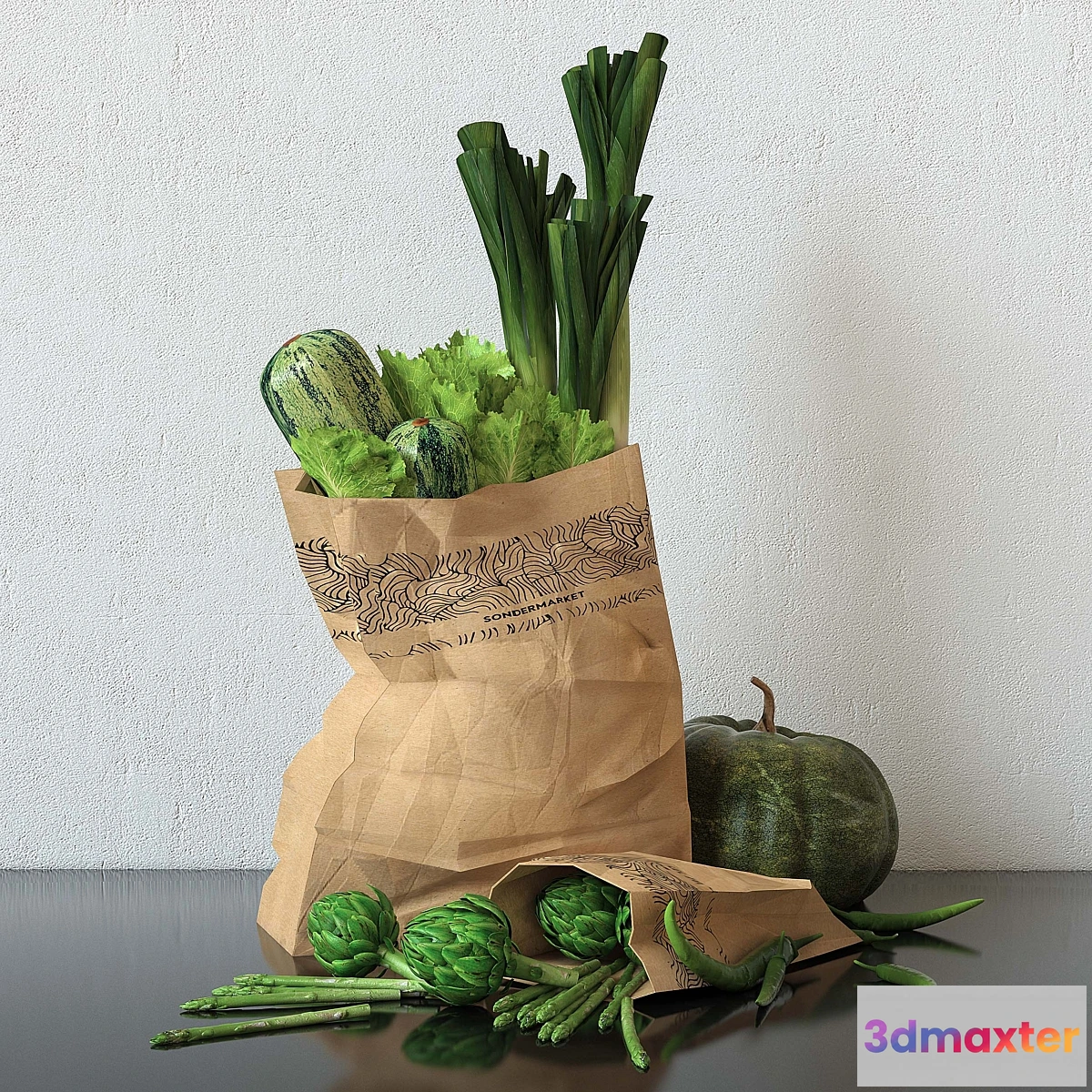 582576 - Set of green vegetables