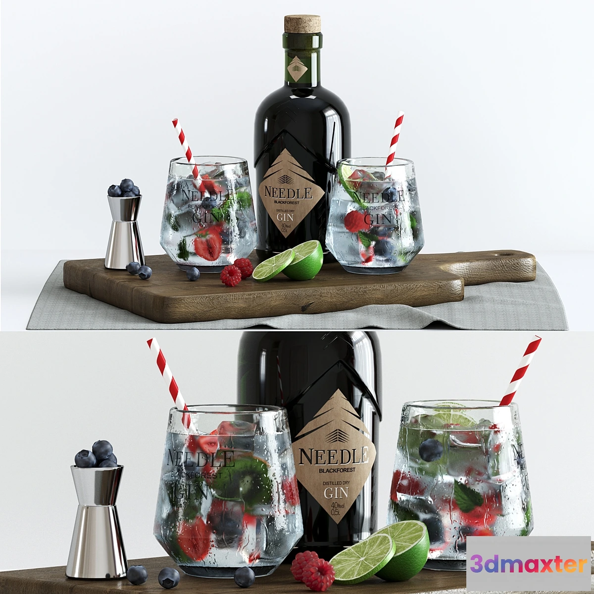 592684 - Decorative set with cocktails.