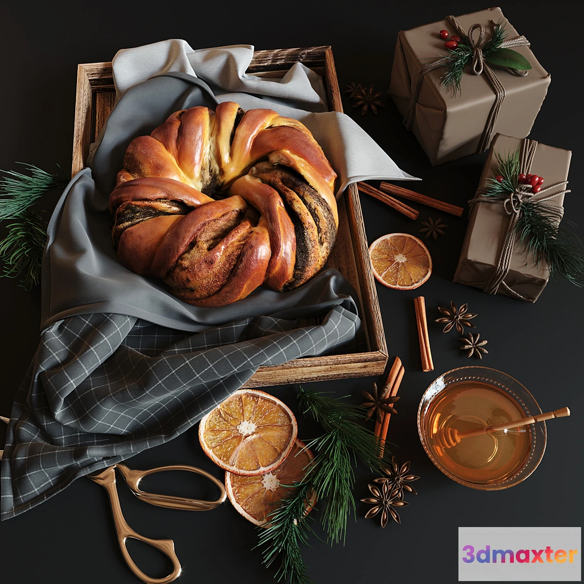 613429 - Christmas poppy seed roll