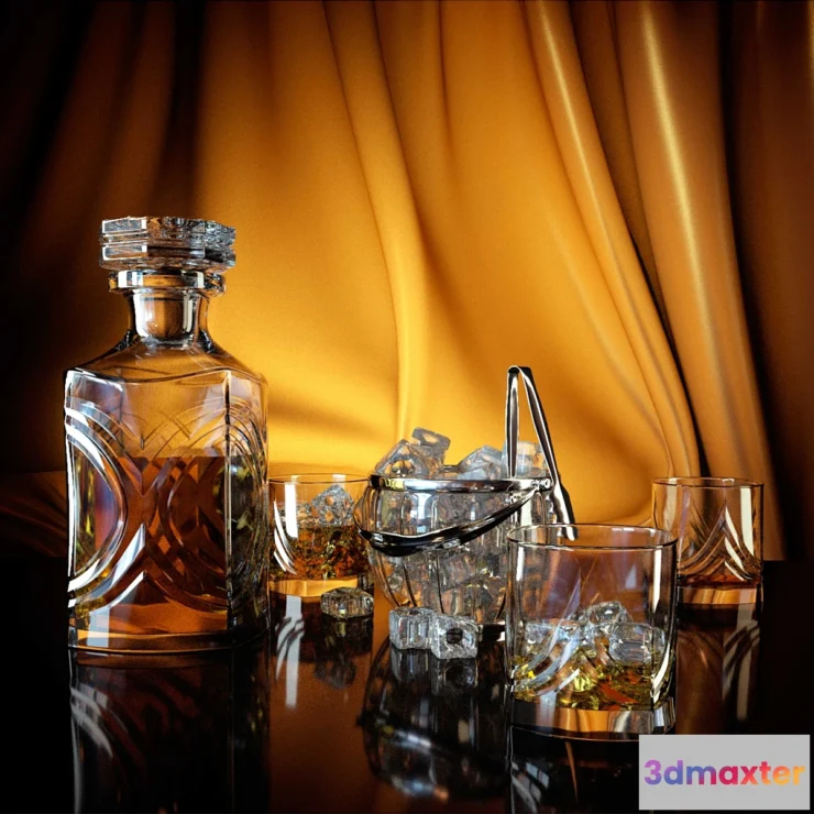 635287 - “Set for whiskey with ice bucket” - “Whiskey set with ice bucket”