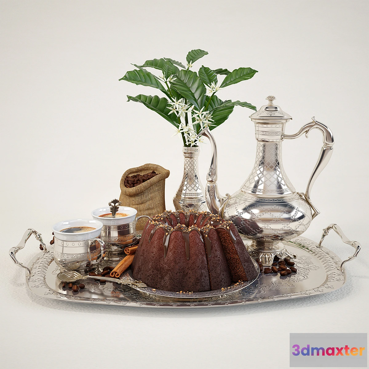 644507 - Coffee with chocolate cake