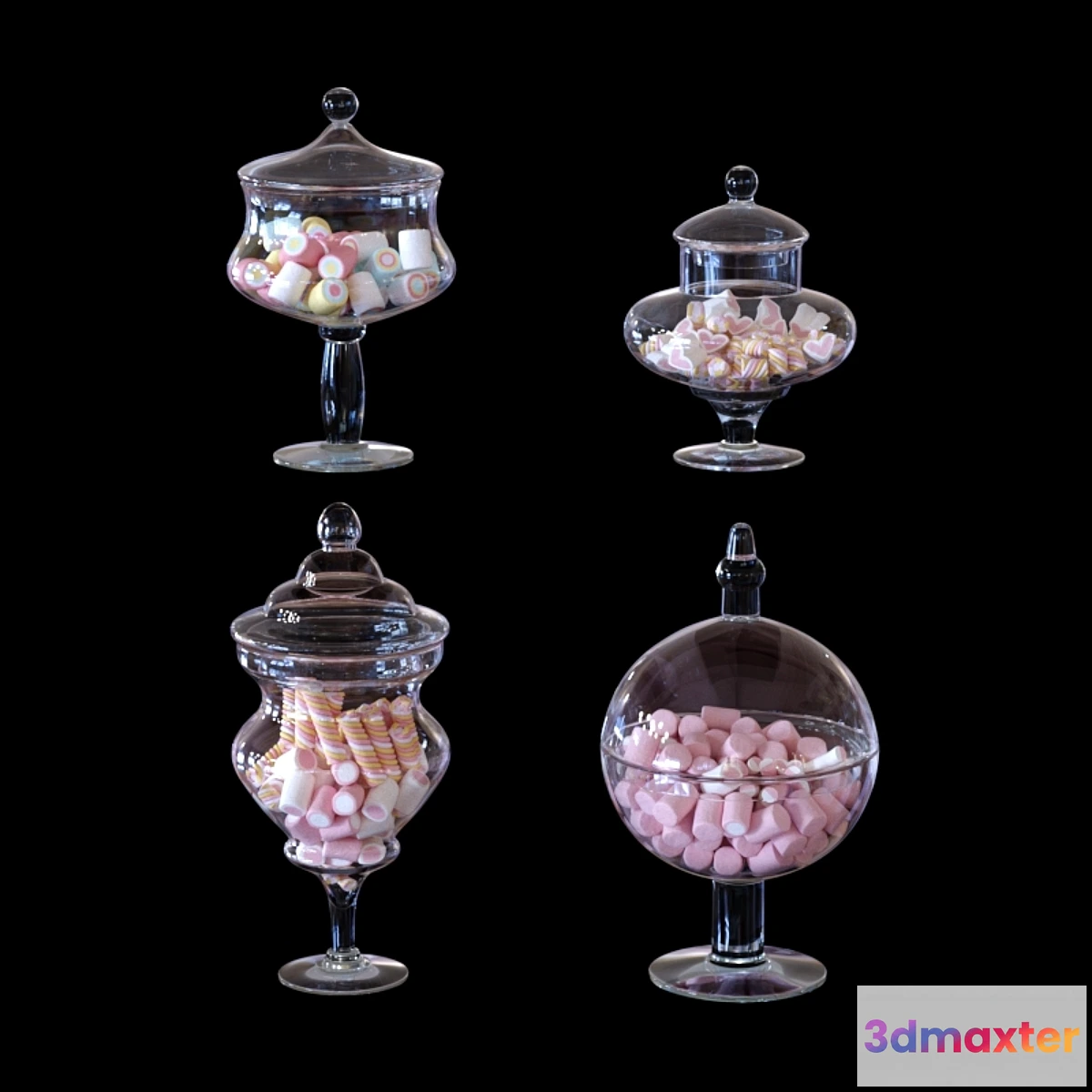 653385 - CYS Glass Candy Buffet Jar and Marshmallow