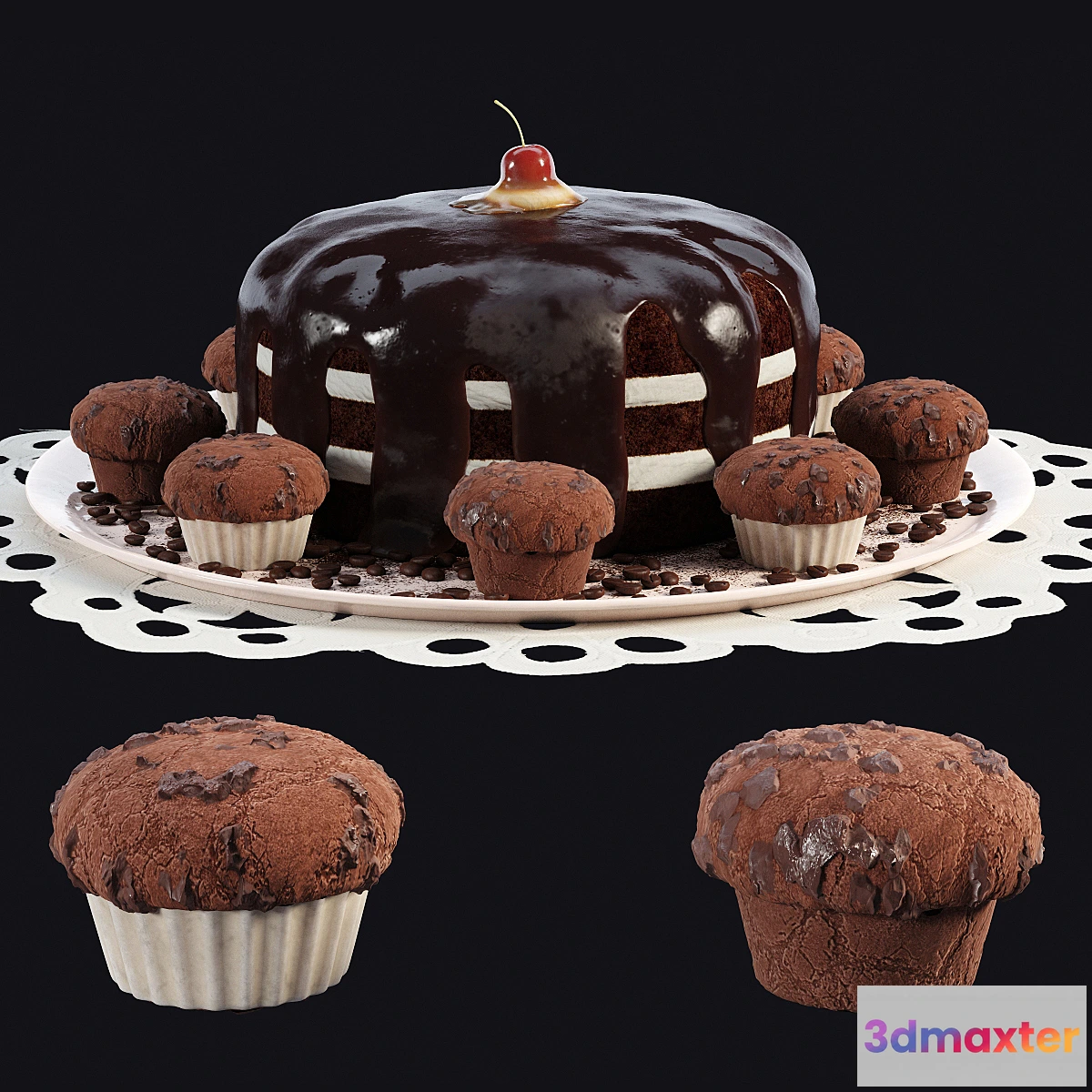 661389 - Chocolate cake and muffins