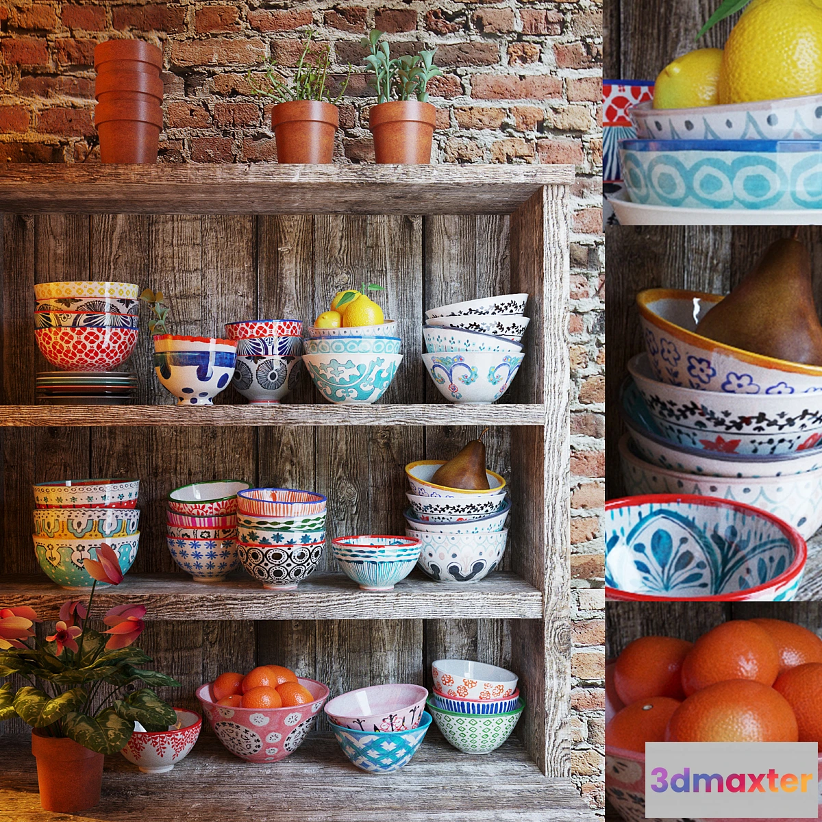 665781 - Tableware in ethnic style