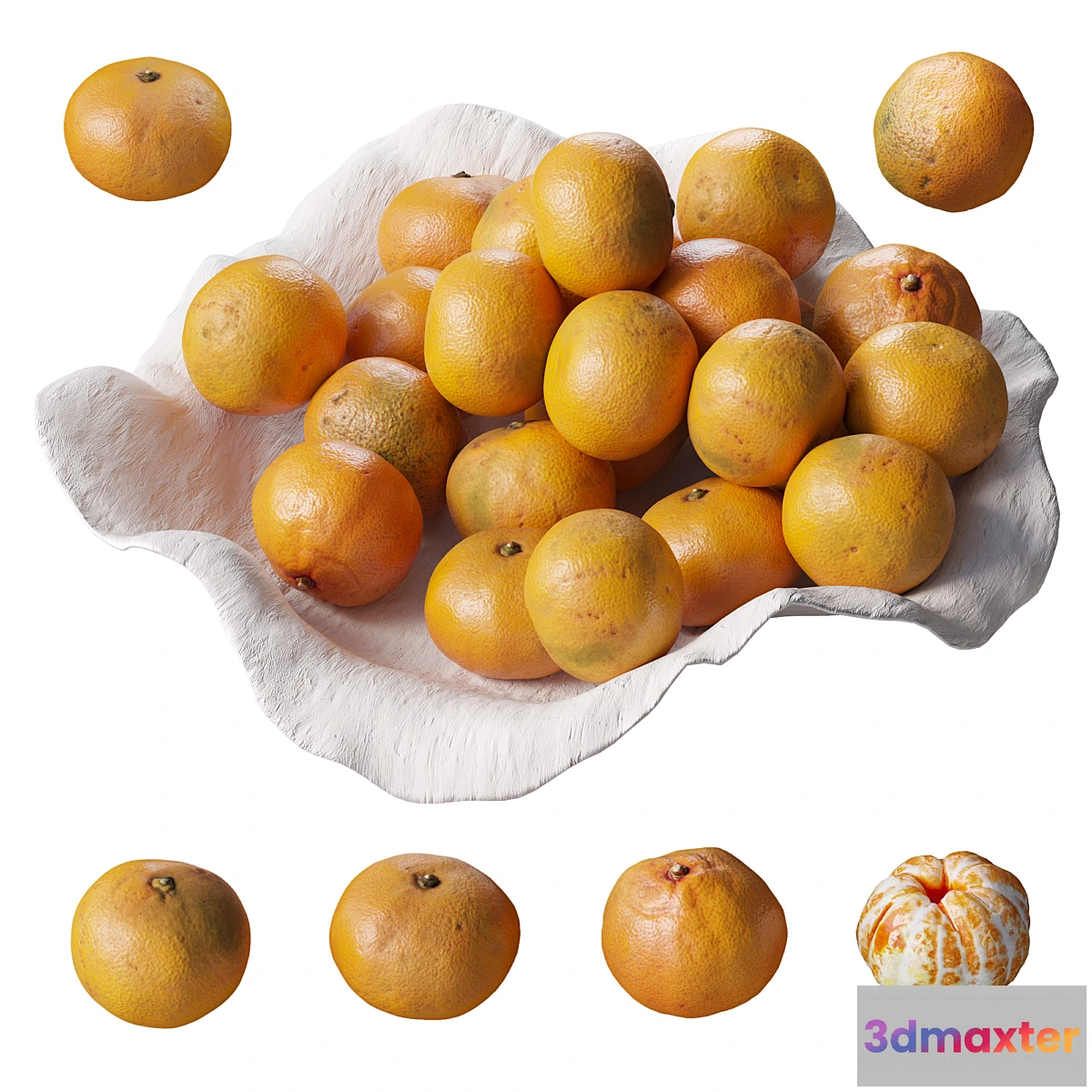 711646 - Tangerines in a clay bowl