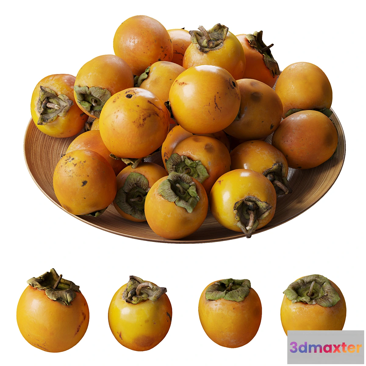 773719 - Persimmon kinglet on a platter - No.3