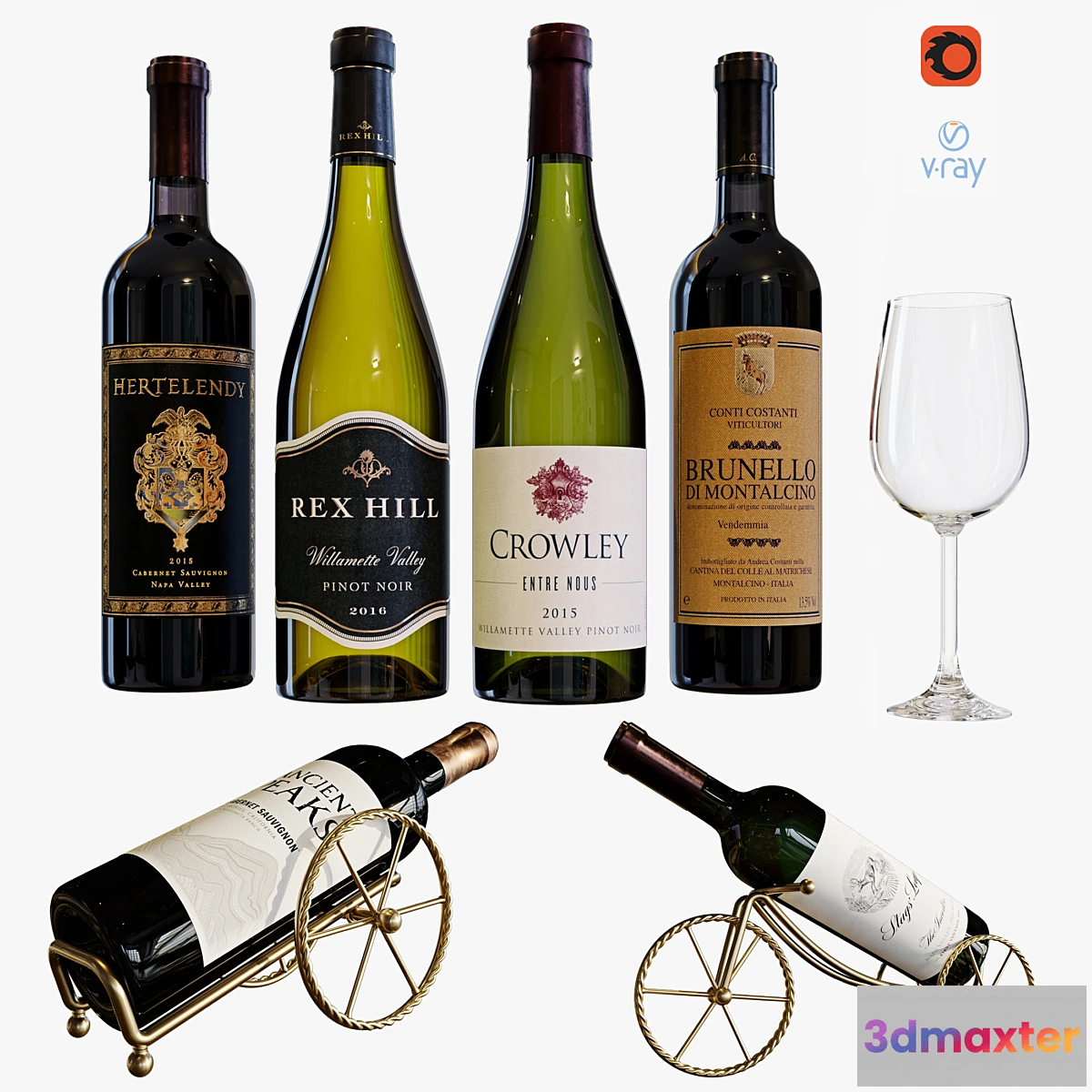 773721 - wine bottle set 12