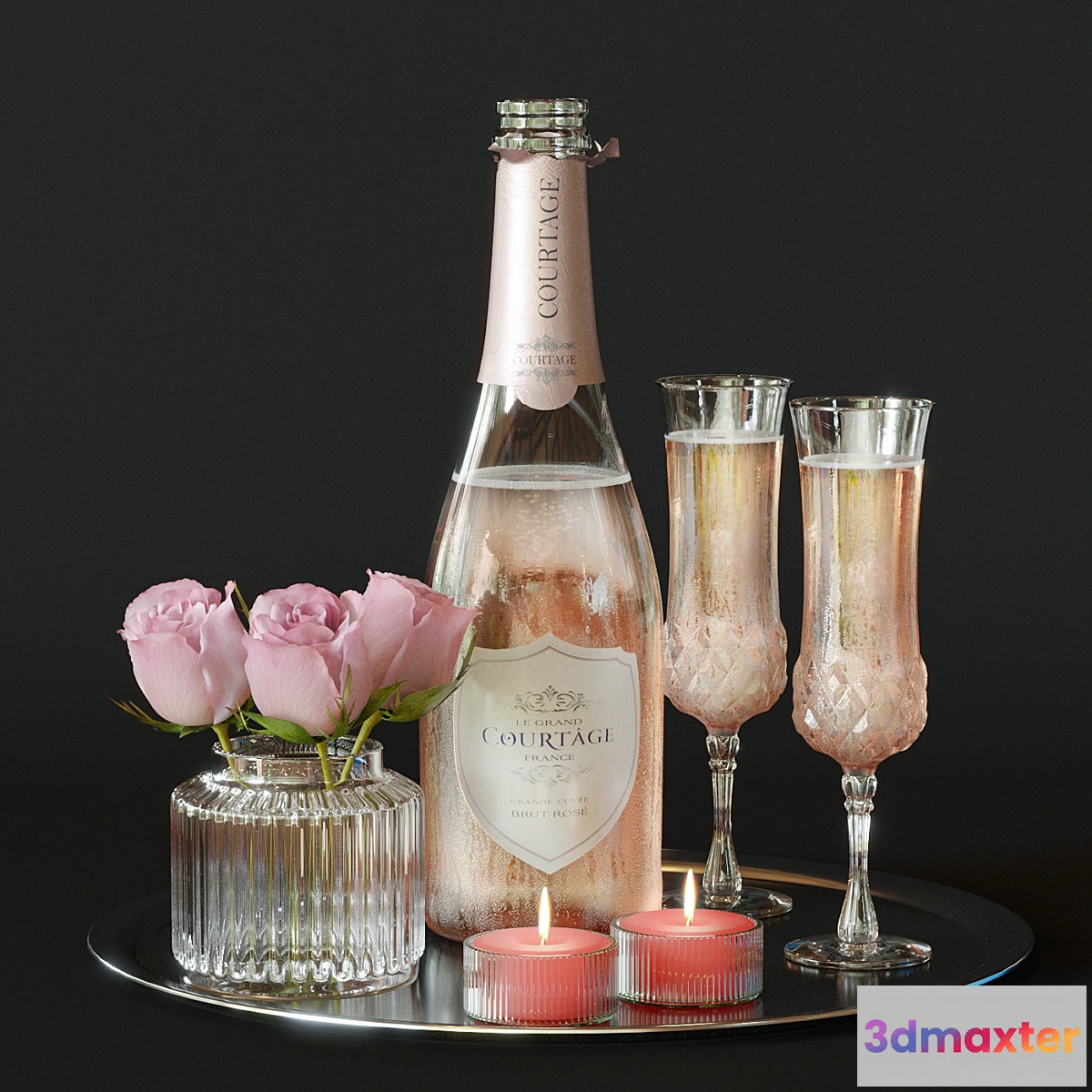 773783 - Champagne with roses - No.2