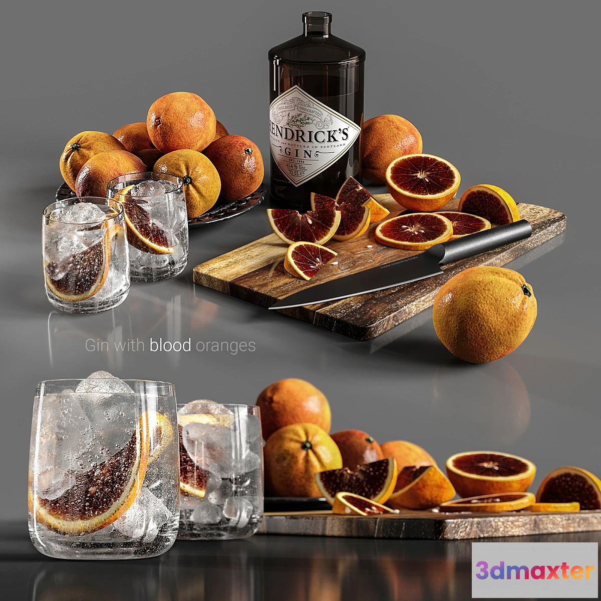 773835 - Gin with blood oranges