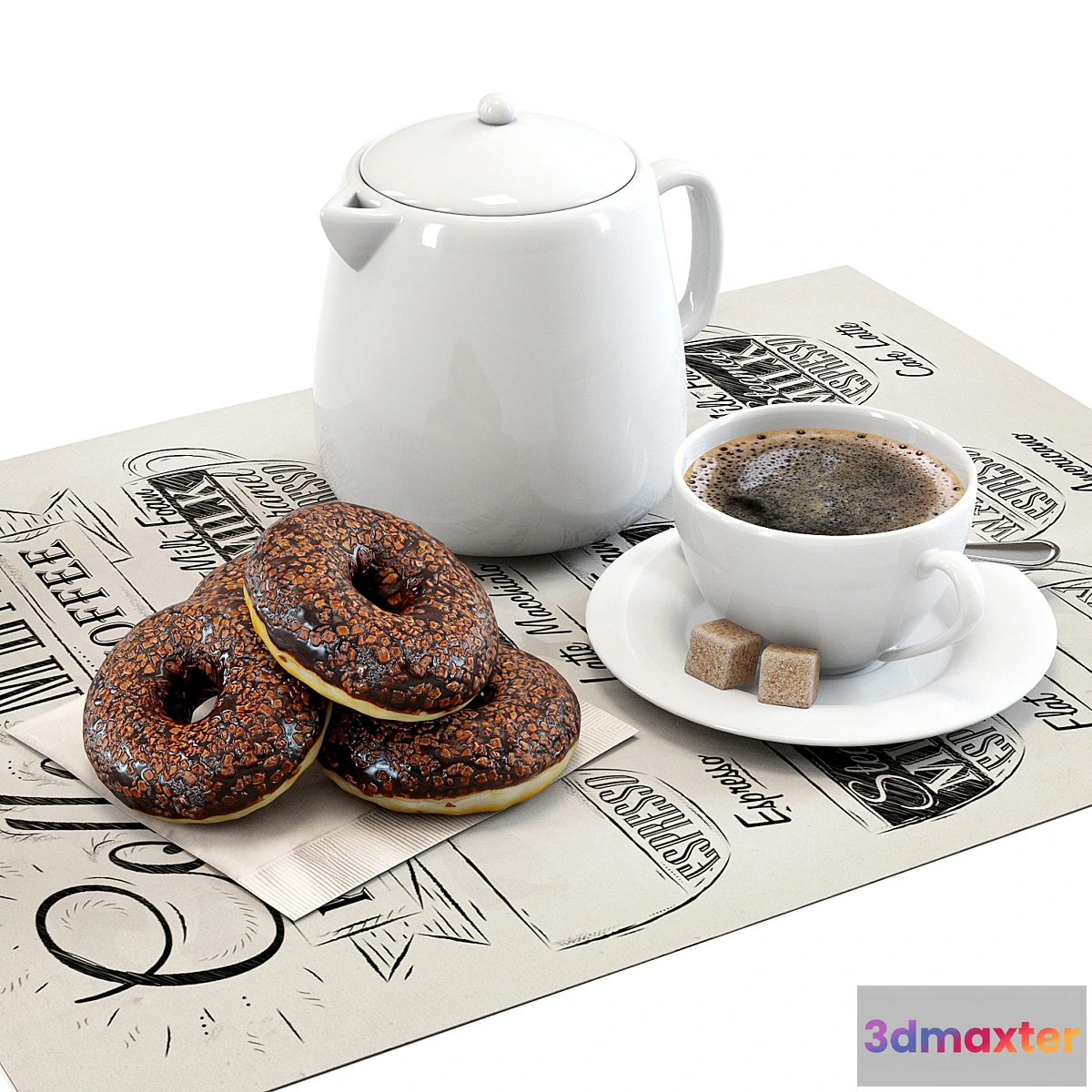 787064 - Coffee shop  Donuts set 01 - No.2