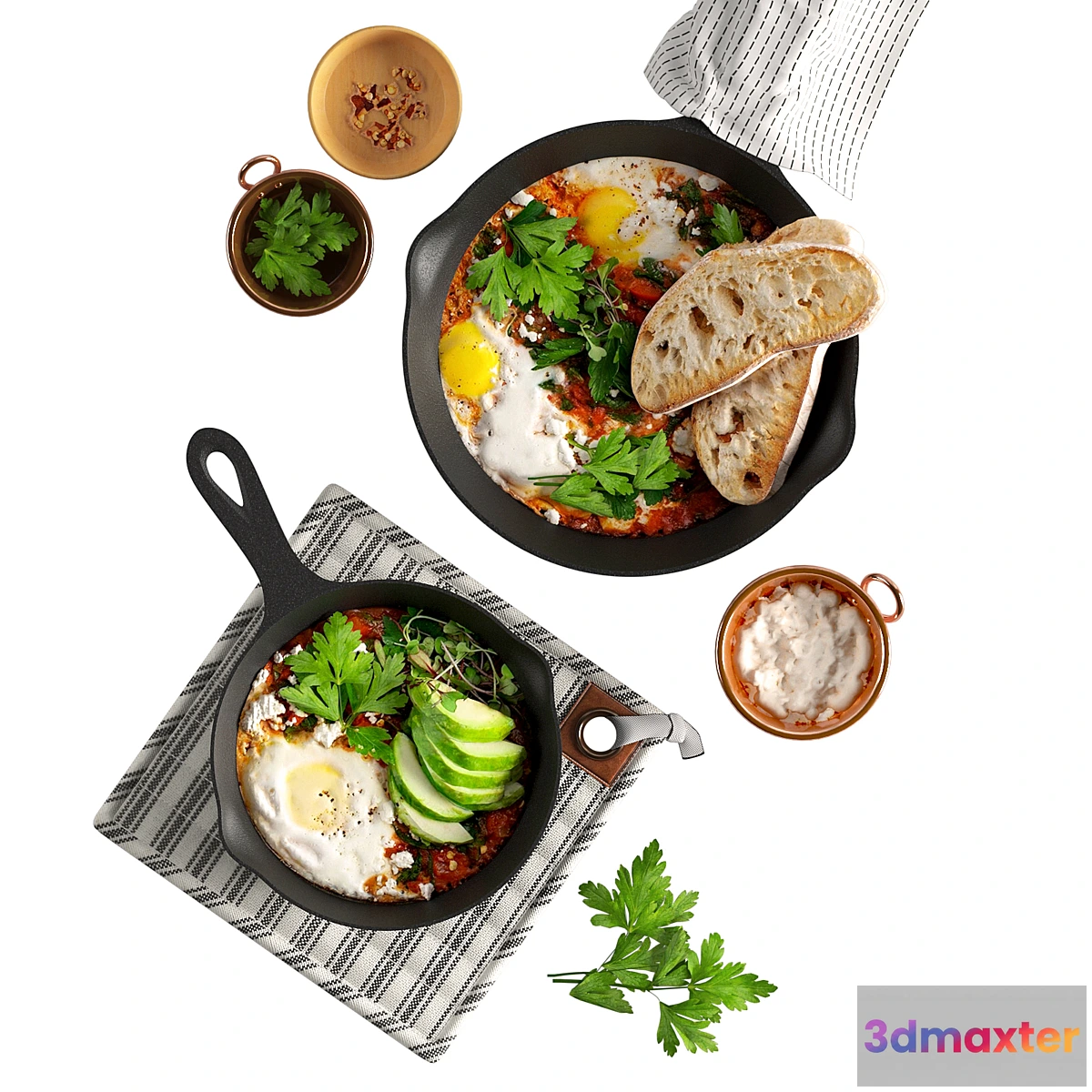 787066 - Shakshuka with Spinach and Harissa