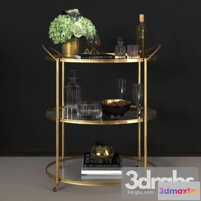 977060 - Arteriors Connaught Bar Trolley