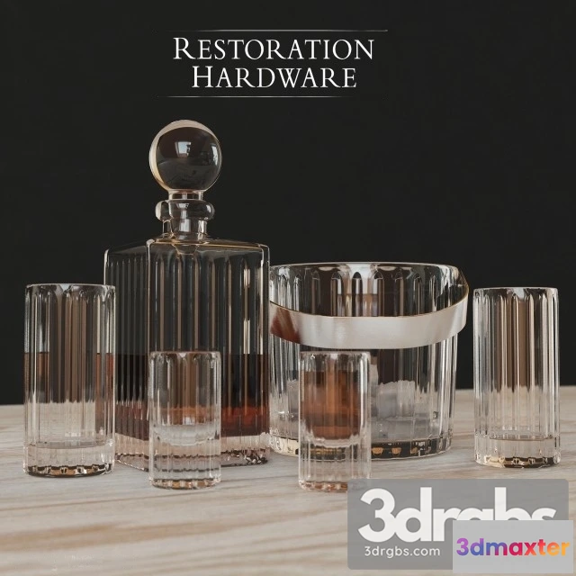 977118 - Boulevard Cut Crystal Barware Set