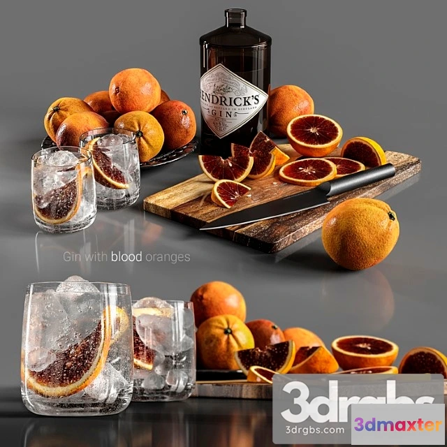 977406 - Gin with blood oranges