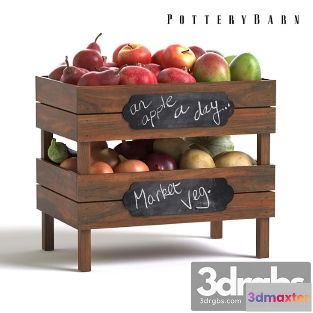 977600 - Pottery Barn Stackable Fruit and Vegetable Crates