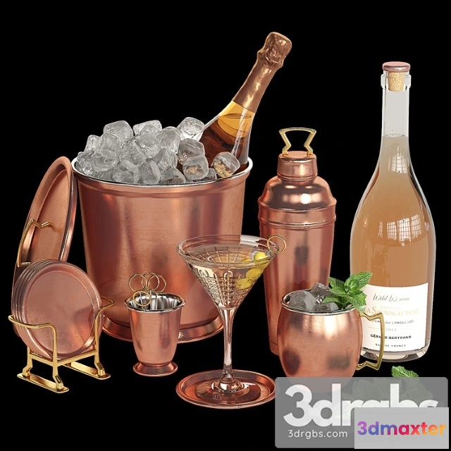 977602 - Potterybarn copper bar accessories