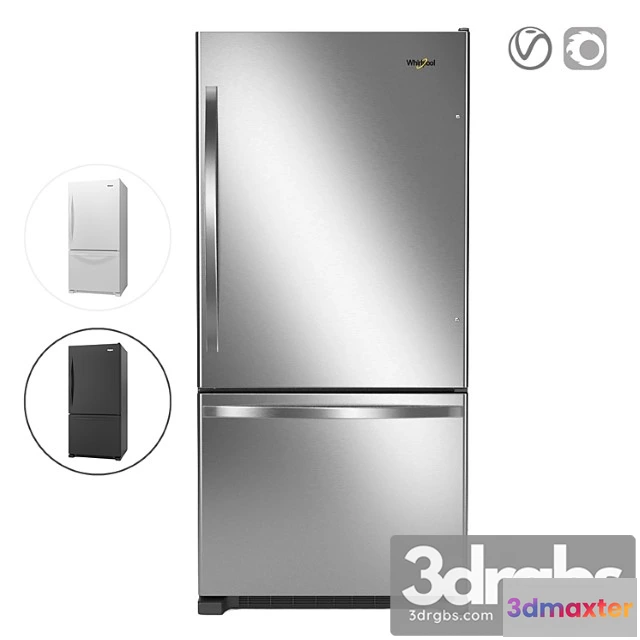 1043312 - Whirlpool 33-inches wide bottom-freezer refrigerator