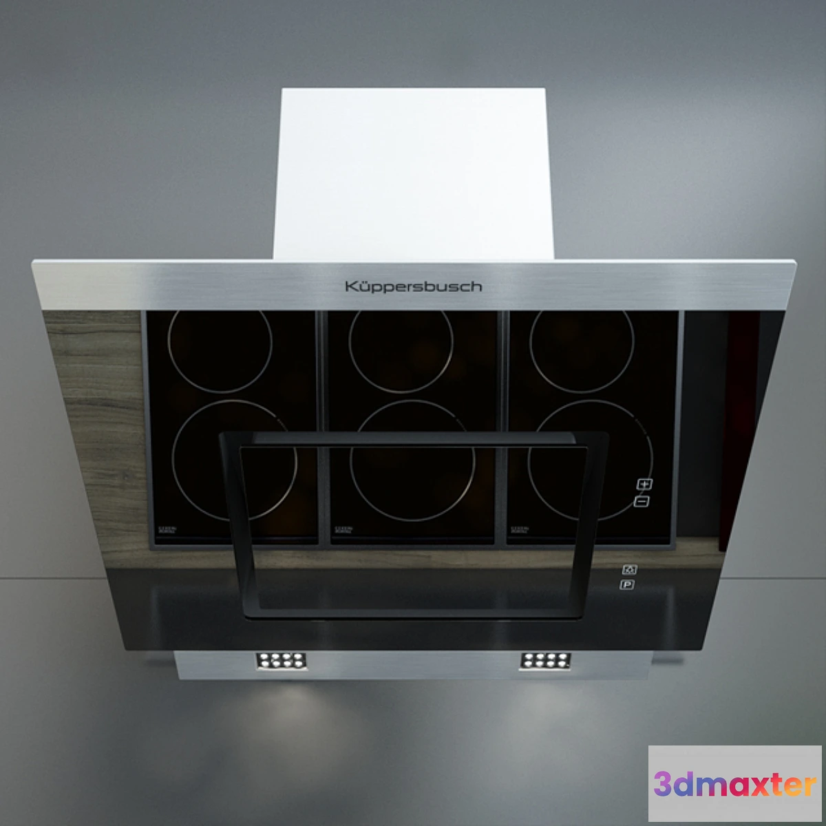 1279822 - Black Kitchen Hood KD7610 Kuppersbusch 3D Max