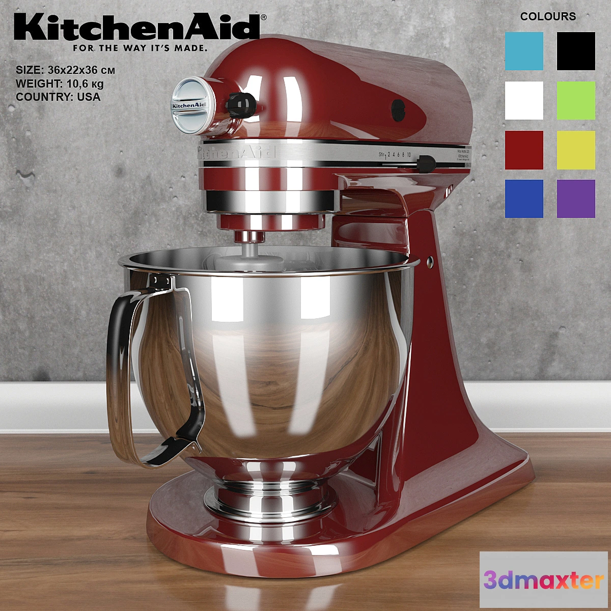 1290653 - KitchenAid Artisan Mixer 3D Max