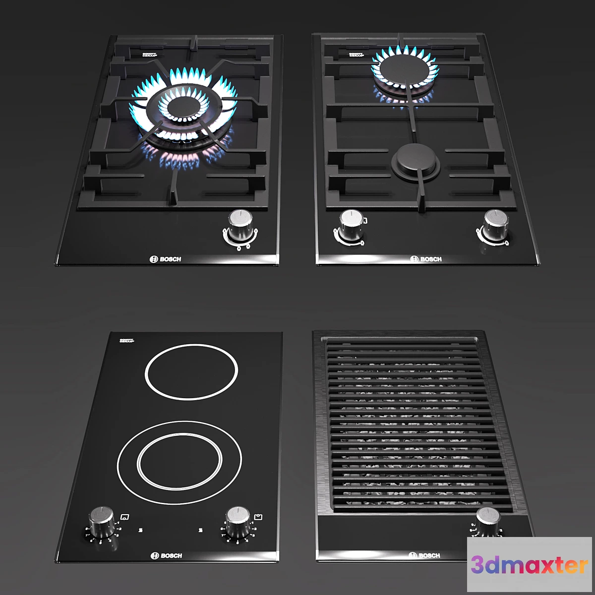 1291129 - Gas hob BOSCH Domino 3D Max