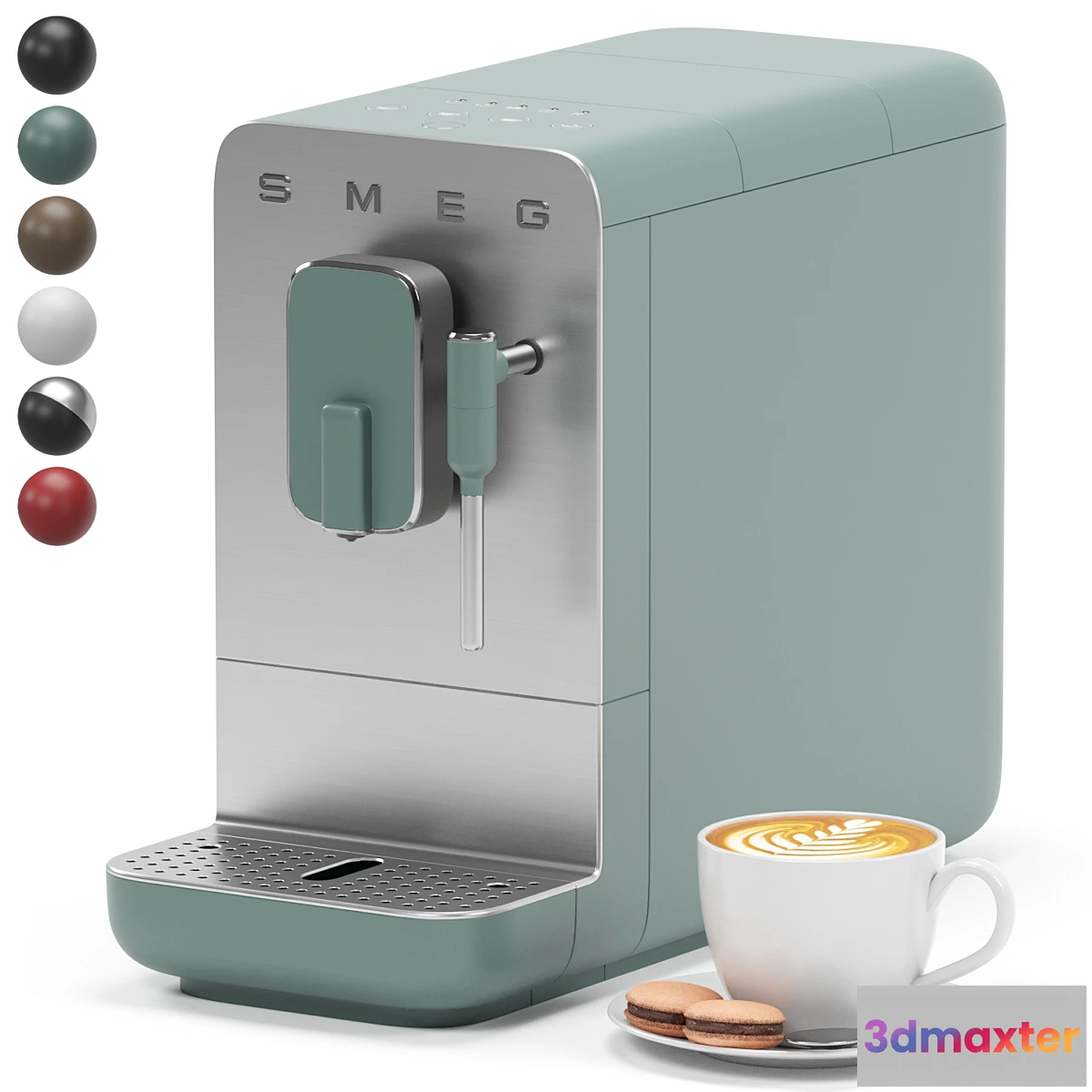 1306750 - SMEG coffee machine BCC02EGMEU 3D Max