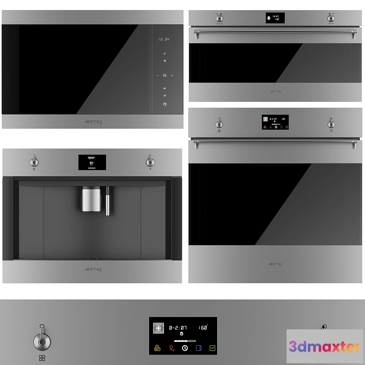 1306925 - SMEG kitchen appliance set 3D Max