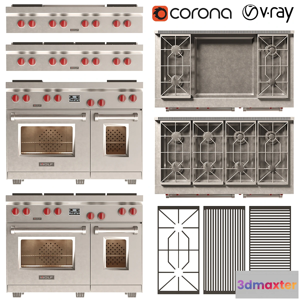 1311757 - American Style Wolf Oven 48 Inches 3D Max