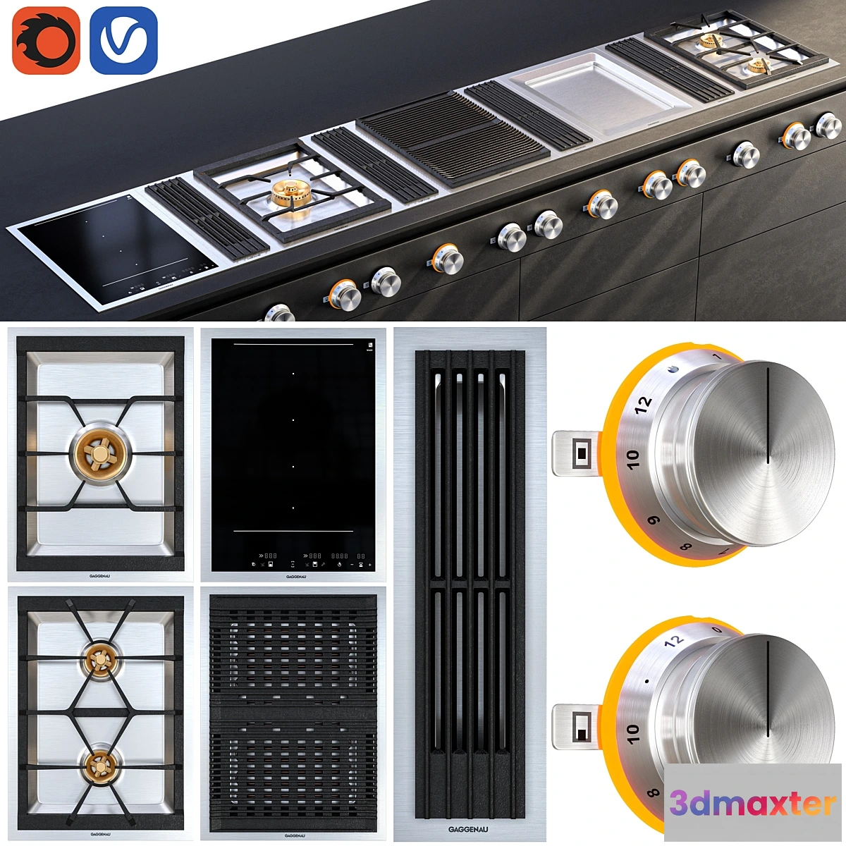 1319939 - gaggenau cook top 3D Max