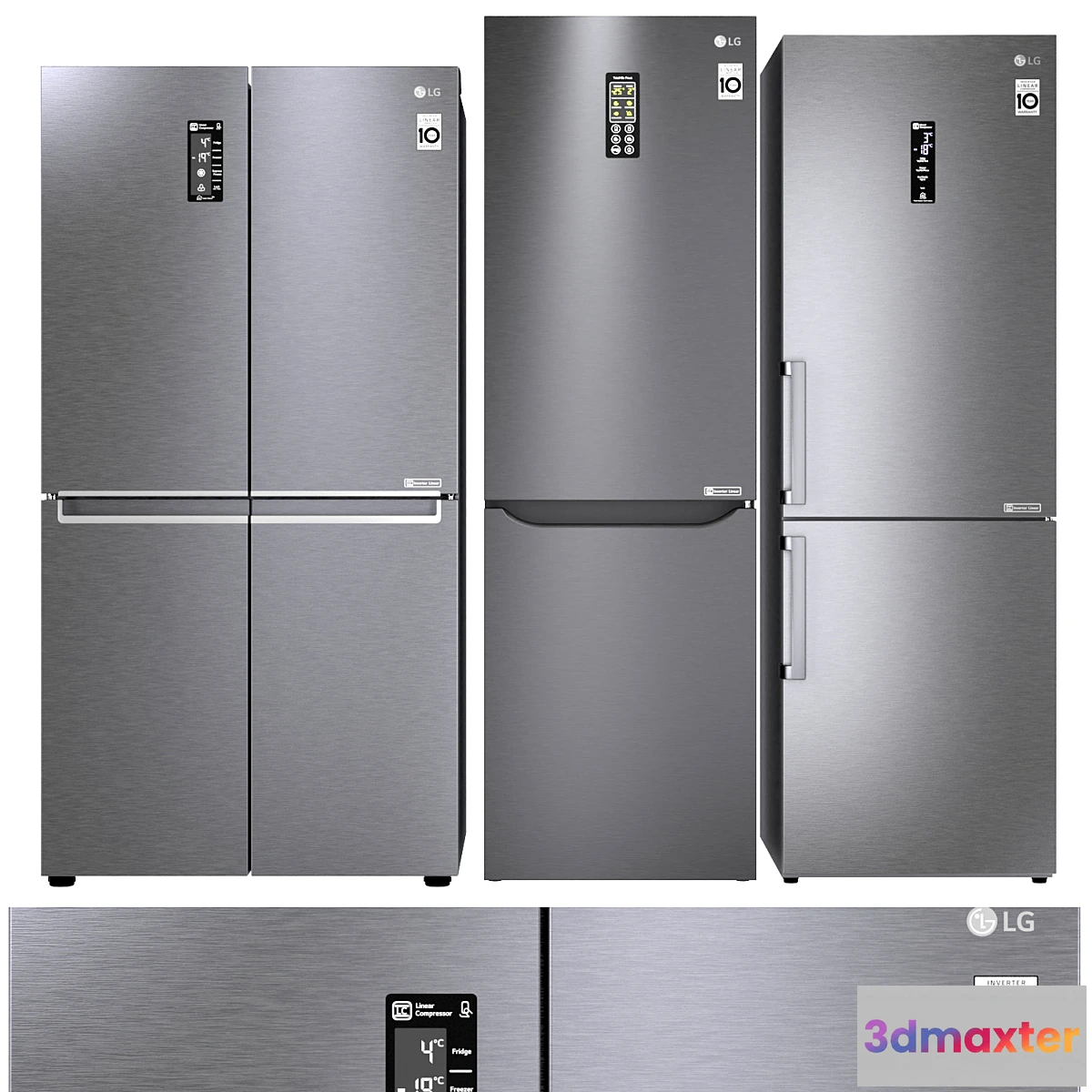 1320400 - LG refrigerator set - No.2 3D Max