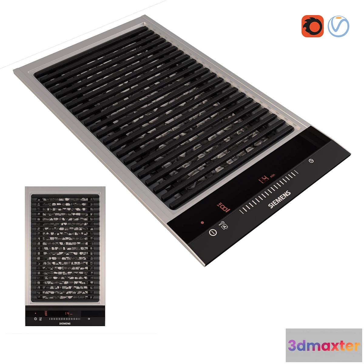 1330905 - Cooking surface grill SIEMENS 3D Max