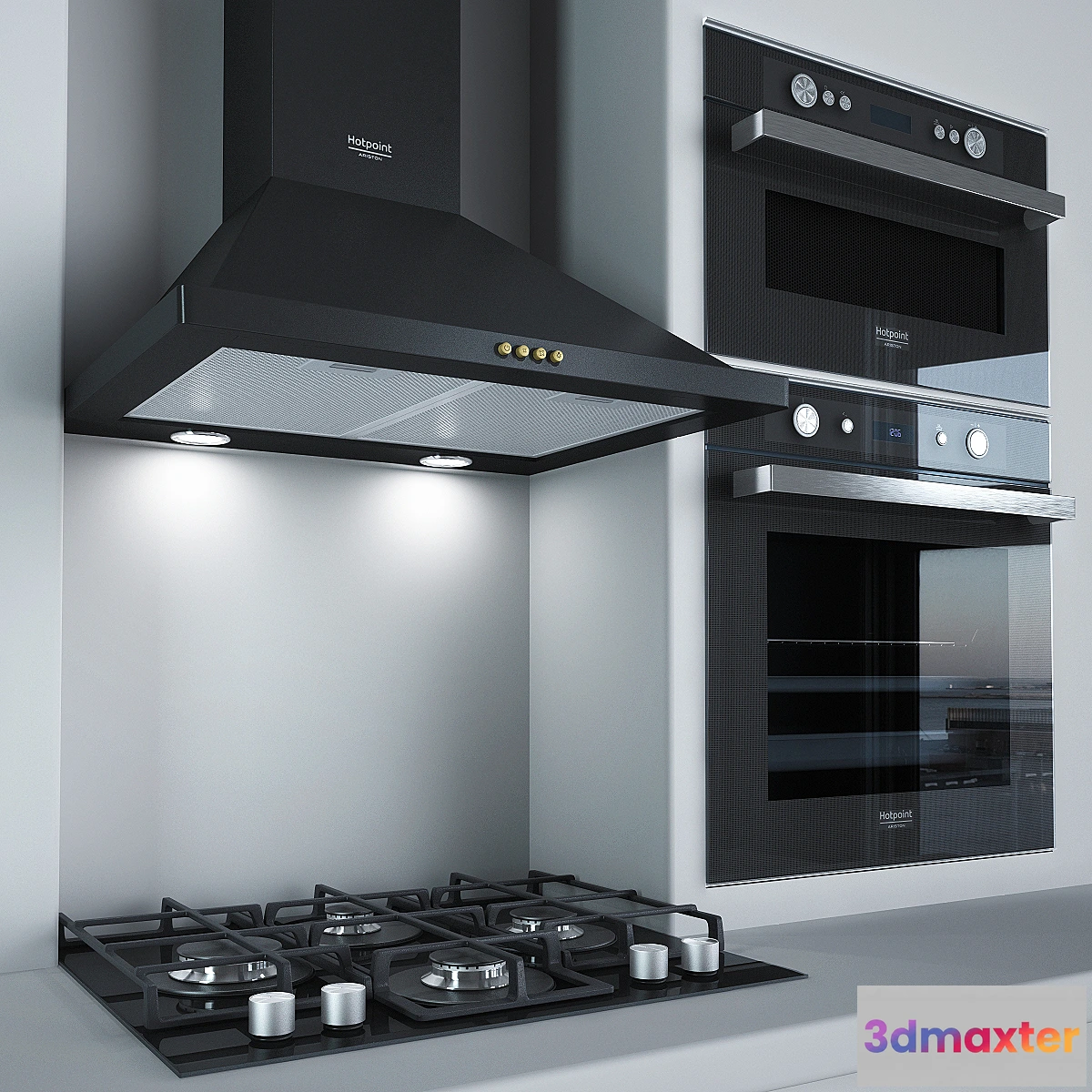 1392070 - Kitchen appliances Ariston 2 3D Max