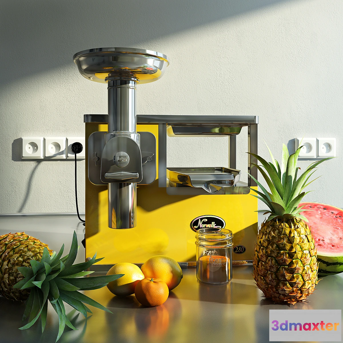 1392290 - Norwalk juicer and fruit 3D Max