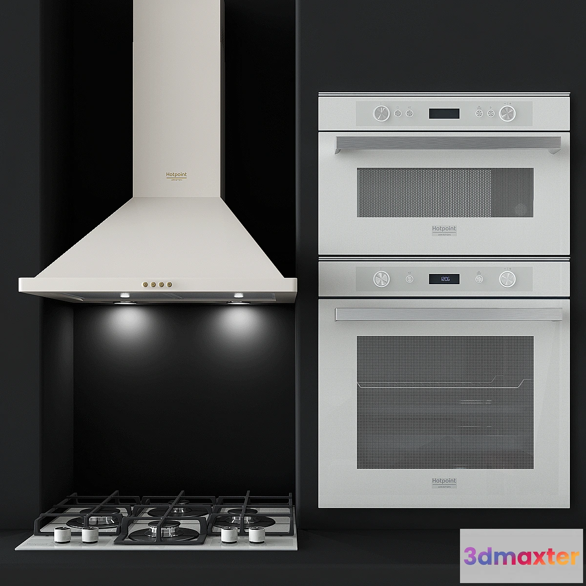 1392618 - Kitchen appliances Ariston 3D Max